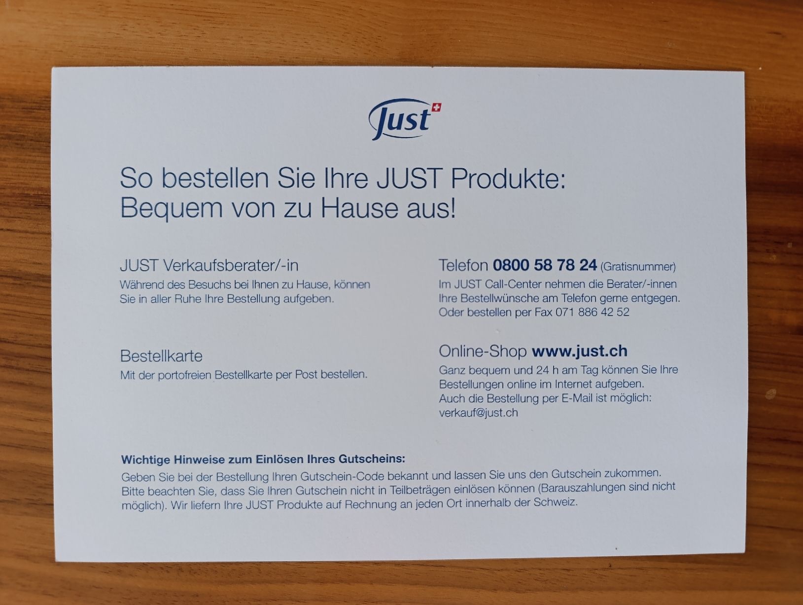 Gutscheine: Just Gutschein 100 CHF – Neu und originalverpackt aus Winterthur von Neilpryde01 1