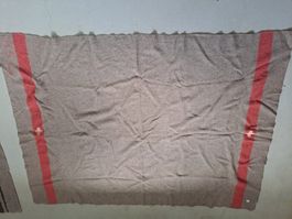 Wolldecke Militär mit rotem Streifen und Schweizerkreuz G...