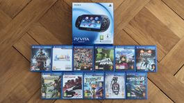 Sony PS Vita OLED Pack / Bundle + 16GB + 11 Jeux / Spiele