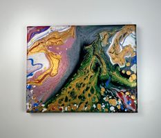 Acryl-Flüssigmalerei, rechteckig