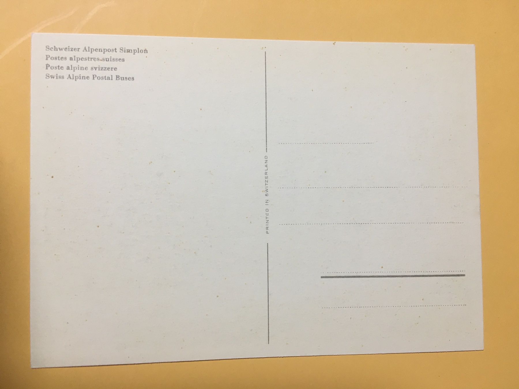 Cartes postales: Postauto Passhöhe Simplon Wallis – D'occasion à Küttigen par Melisch1000 1