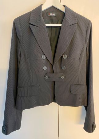 Blazer von Morgan, Nadelstreifen, schwarz/weiss, Gr. M/38