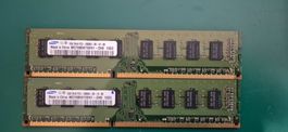 Samsung RAM 2x2GB DDR3 PC3-10600U gebraucht funktionsfähig,