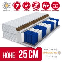 Matratze 100x200cm HOME MAX DUO - H3/H4 - Höhe: 25cm