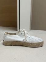 weisse Leinen Espadrilles, Grösse 41