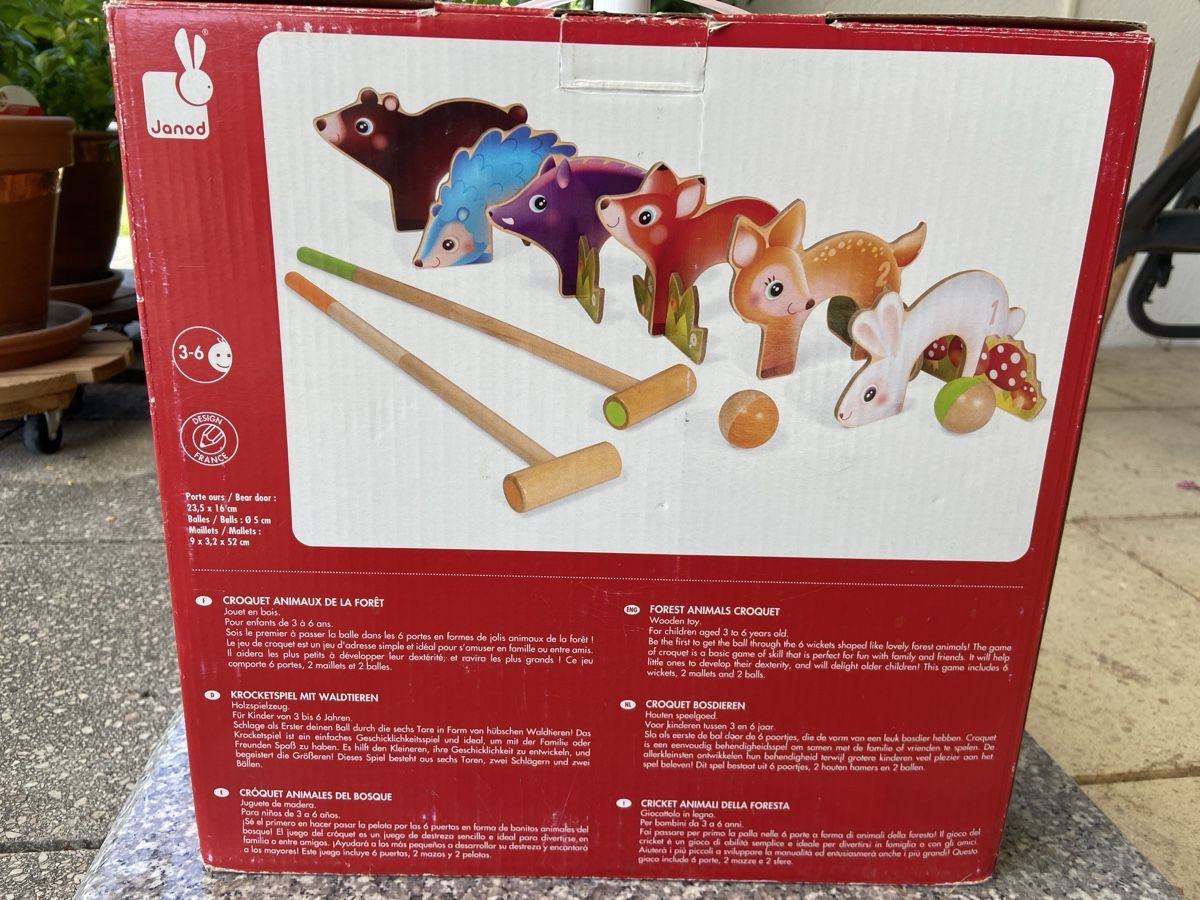 Giocattoli: Krocket Spiel aus Holz mit Tieren – Usato da Ehrendingen venduto da CalvineT 1