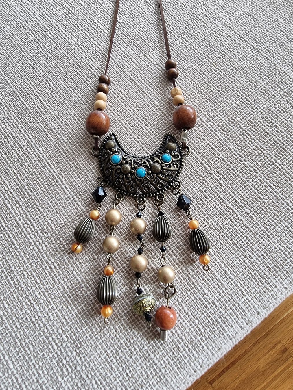 Ketten: Halskette Holz Boho Vintage Stil - ein Blickfang! – Gebraucht aus Veltheim AG von gave04
