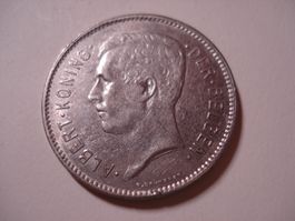 Münze Belgien 1933, 5 Frank