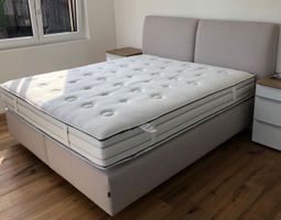 Boxspringbett Doppelbett Dieter Knoll, hellgrau, 1.80m x 2m
