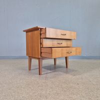 60s Night-Stand Nachttisch Schubladenkommode Holz Kommode