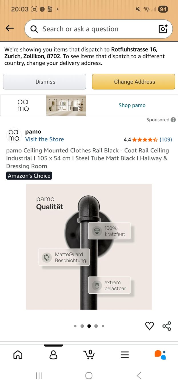 Appendiabiti: Black clothes ceiling hanger - New – Nuovo (secondo la descrizione) da Zollikon venduto da kklezlova 2