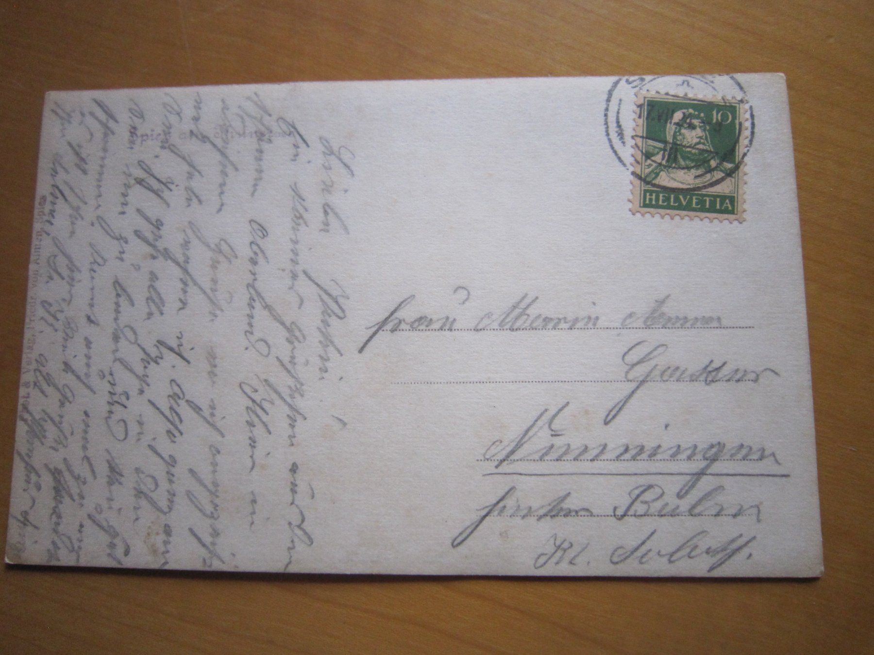 Cartoline postali: No1 schöne Postkarte See 1924 – Usato da Gordola venduto da Polentaefung 1