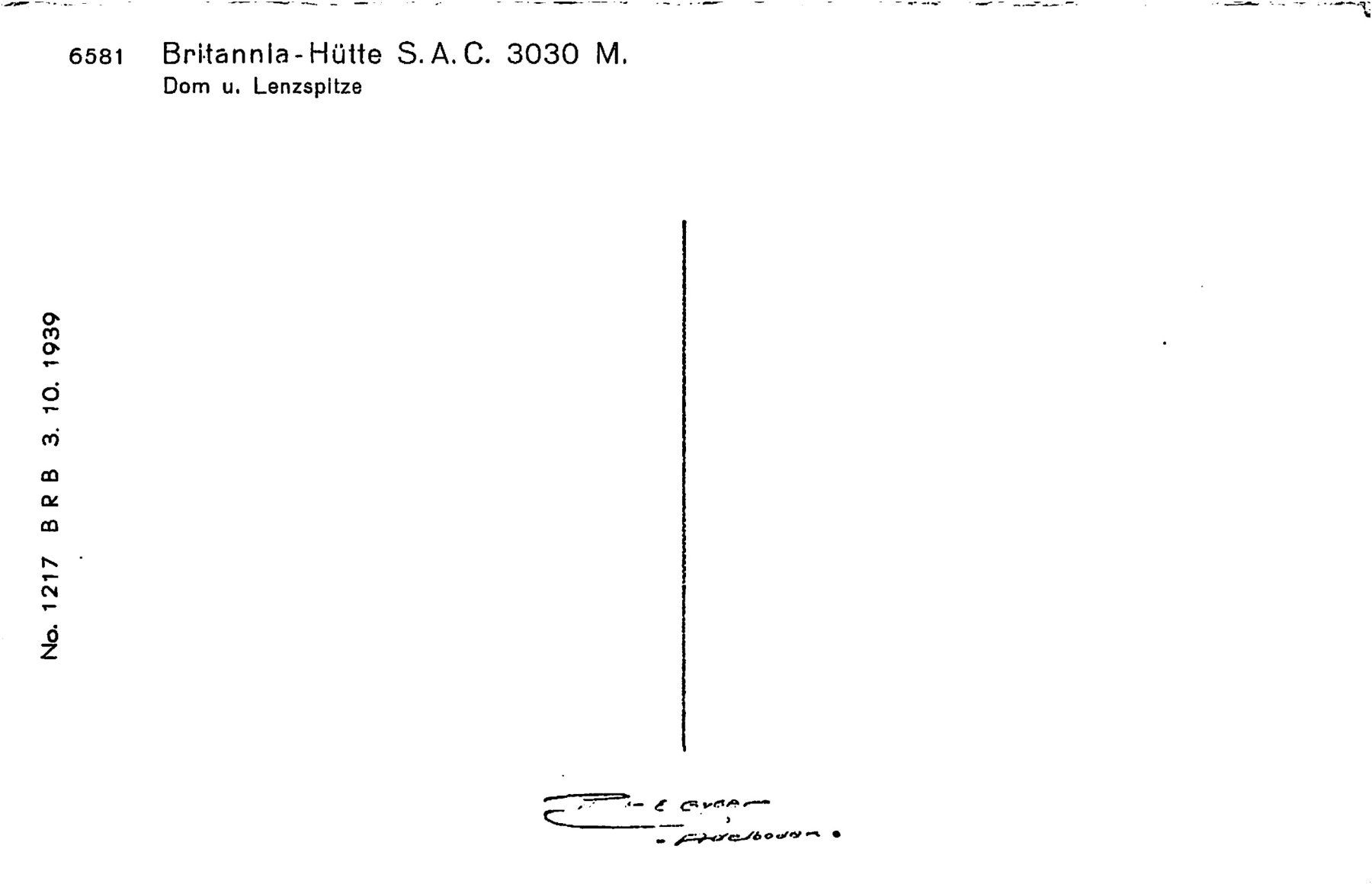 Ansichtskarten: Saas-Fee, Britannia-Hütte, E. Gyger – Gebraucht aus Ottikon b.Kemptth. von Neptun1974 1