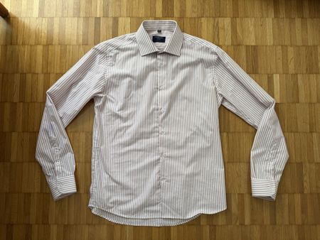 FAMOZO Herrenhemd, Gr. XL, Slim Fit, gestreift, Top Zustand!