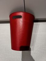 Roter Leder-Abfallkorb/Papierkorb für Bueros und Wohnbereich