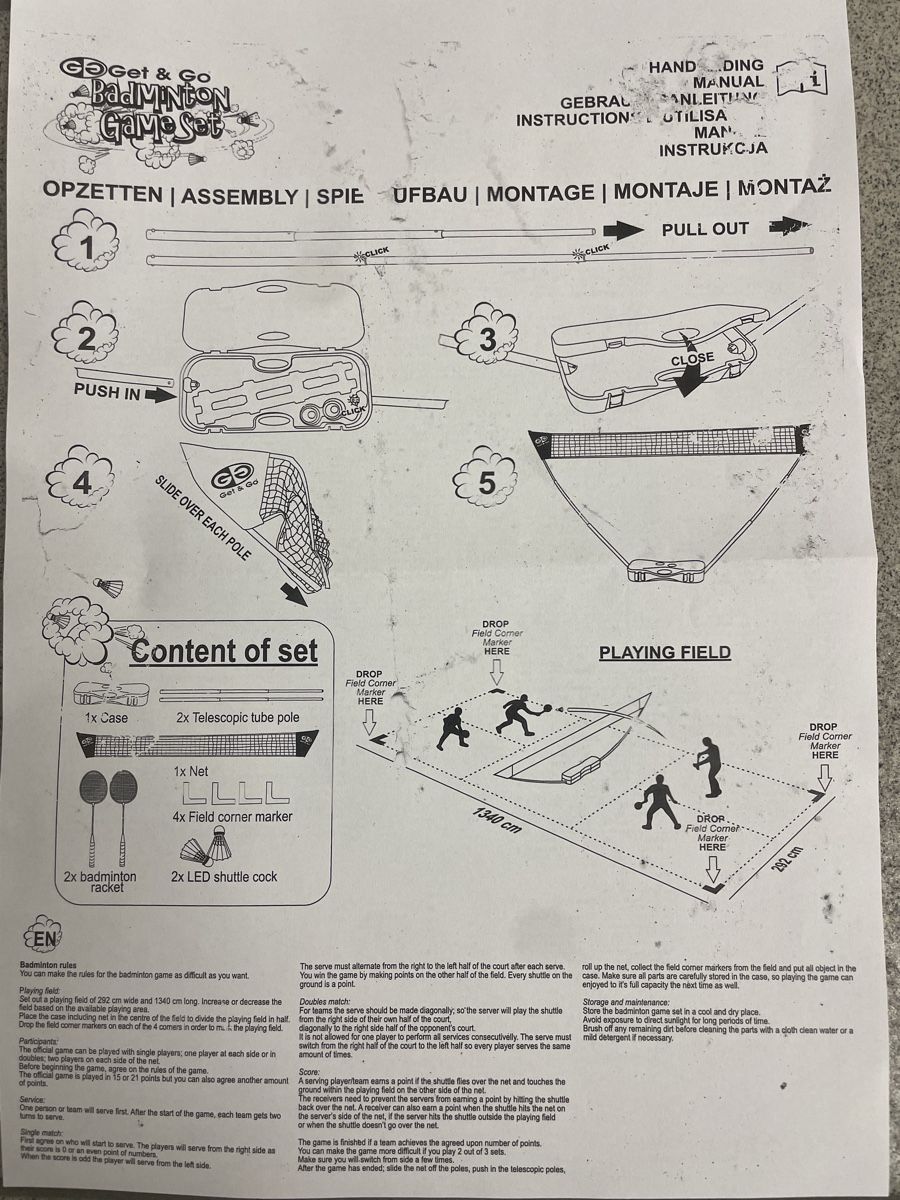 Spiele: Badminton - Set Get&Go Outdoor – Neu (gemäss Beschreibung) aus Ebmatingen von mini68 4