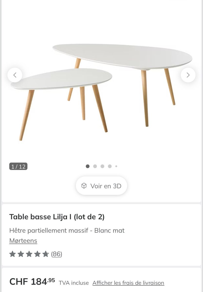 Tavoli: Table Basse - Wohnzimmertisch – Usato da Belmont-Lausanne venduto da Michelle_Srdr_ 2