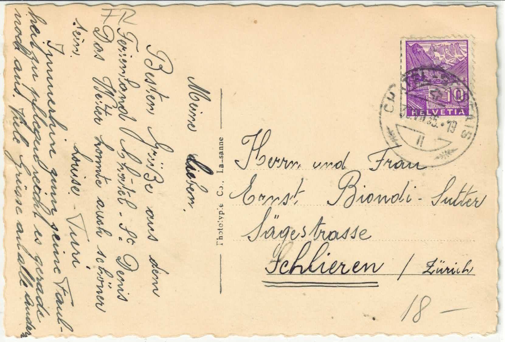 Cartes postales: Chatel-St-Denis - Vue generale – D'occasion à Ettingen par Kartenplanet 1