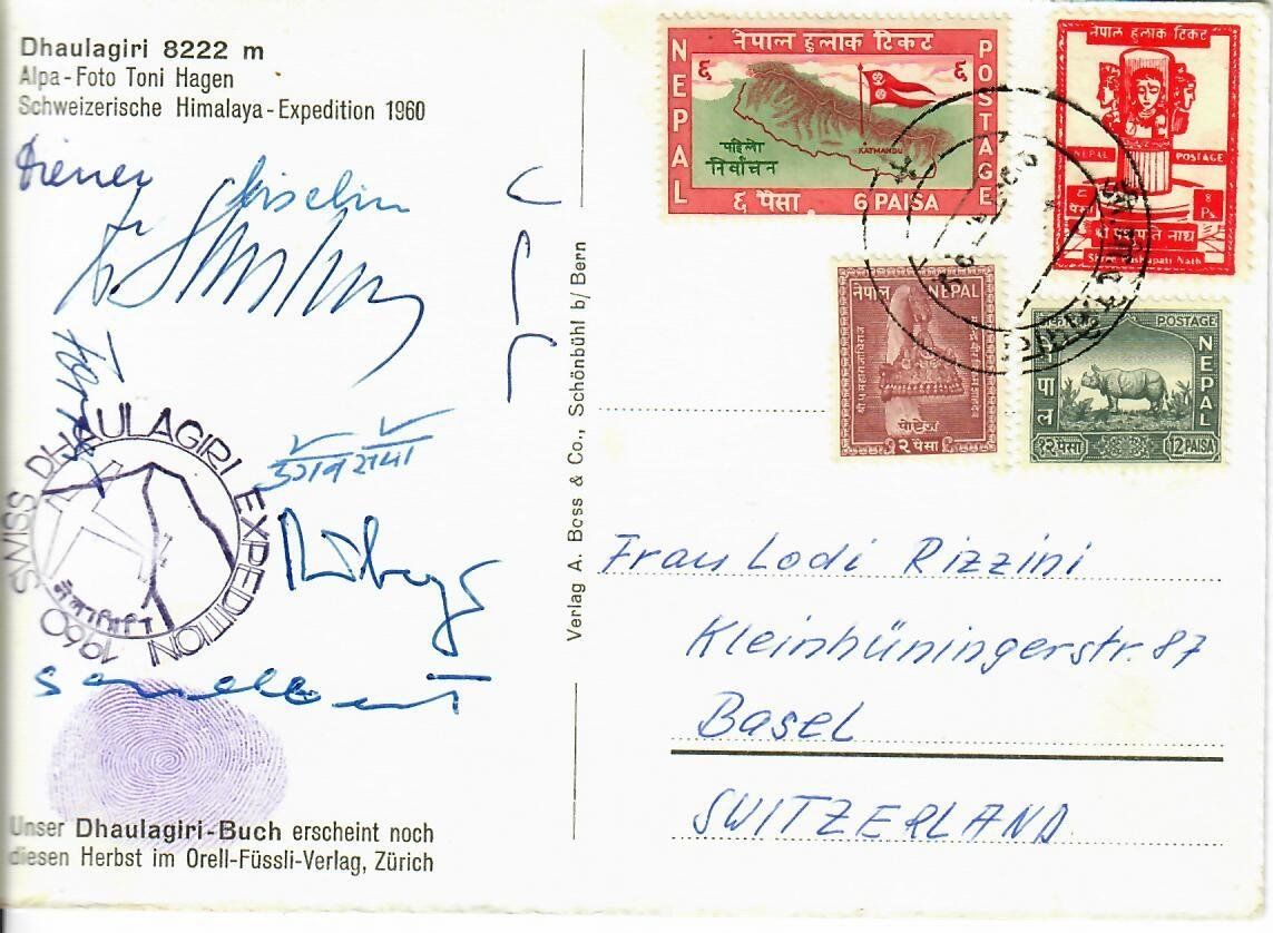 Cartoline postali: CH Himalaya Expedition 1960 – Usato da Hochdorf venduto da Ziegel-16 1
