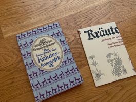 Buch und Plakat Kräuterkosmetik und Pflanzenkunde