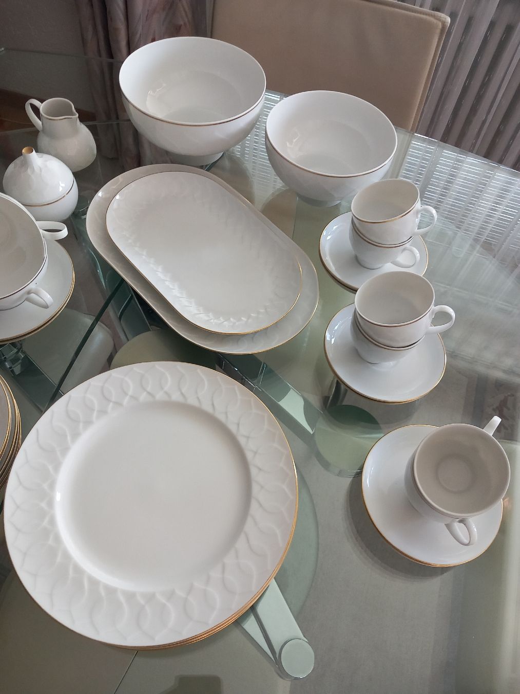 Rosenthal Services de table: Rosenthal Lotus, weiss mit Goldrand  – D'occasion à Reinach AG par dan_9vsl 6