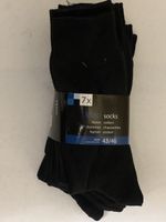 Schwarze Herrensocken, Grösse 43-46, 7 Paar, Neu & Original
