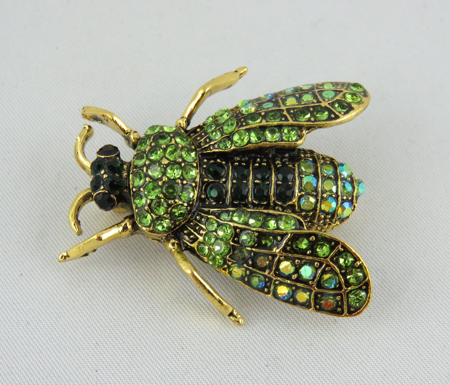 Broschen & Nadeln: Schöne - Vintage - Brosche - KÄFER - Grün - Modeschmuck – Neu und originalverpackt aus Grenchen von Yamahwildstar16 1