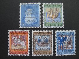 1965 Nr. B123-B127 mit ET-Vollstempel von Bern