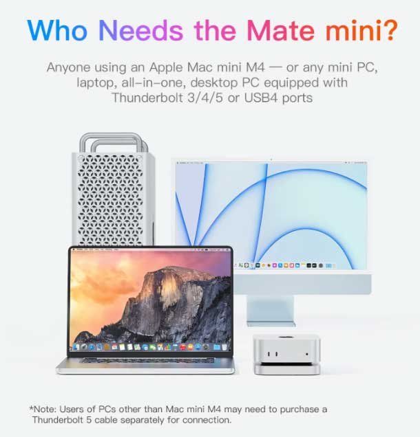 Docking station: Beelink EX Mate mini 80Gbps Dock for Mac mini M4 NEU – Nuovo e nell'imballaggio originale da Thun venduto da videogeek 7