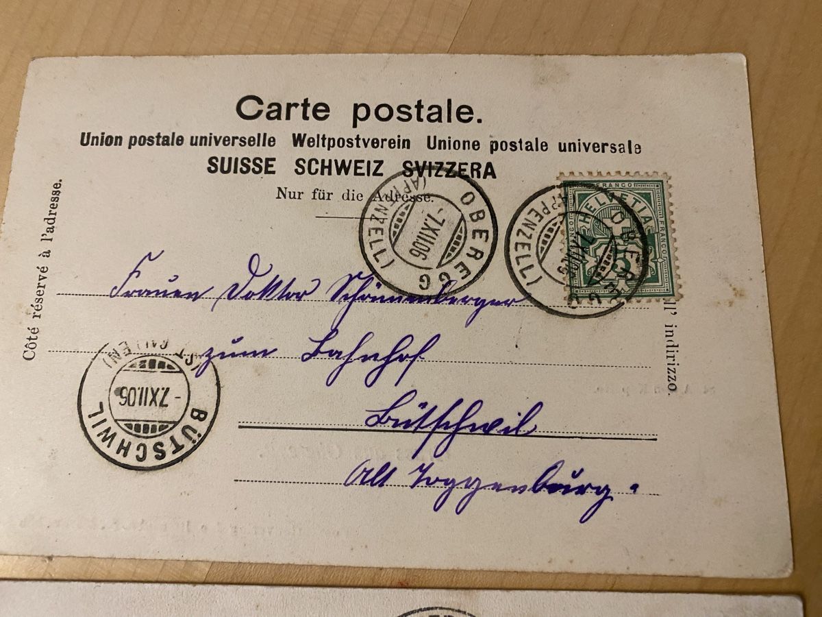 Ansichtskarten: 2 Ak Oberegg St. Anton 1912 1907 – Gebraucht aus Mosnang von Goldwasser 4
