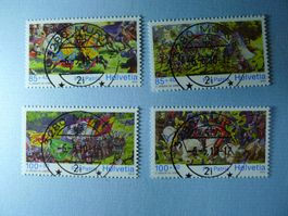 2010 Pro Patria Murtenpanorama B309 -B312 ET Vollstempel ORT