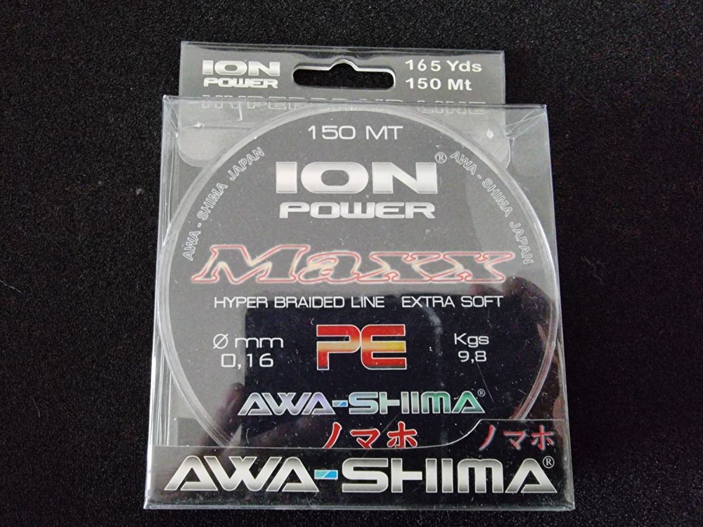 Geflochtene Angelschnur AWA-SHIMA JAPAN 0.16mm 150Mt 9.8KG (Neu und ...