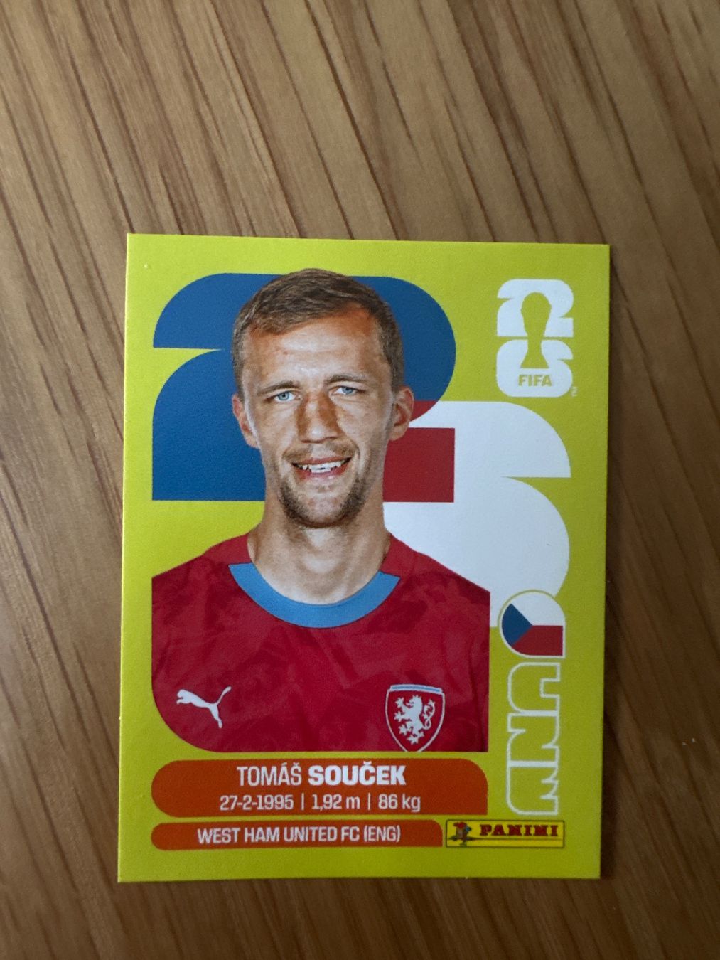 Panini Carte collezionabili: Tomas Soucek Panini Sticker 2026 – Nuovo (secondo la descrizione) da Turbenthal venduto da Meraki