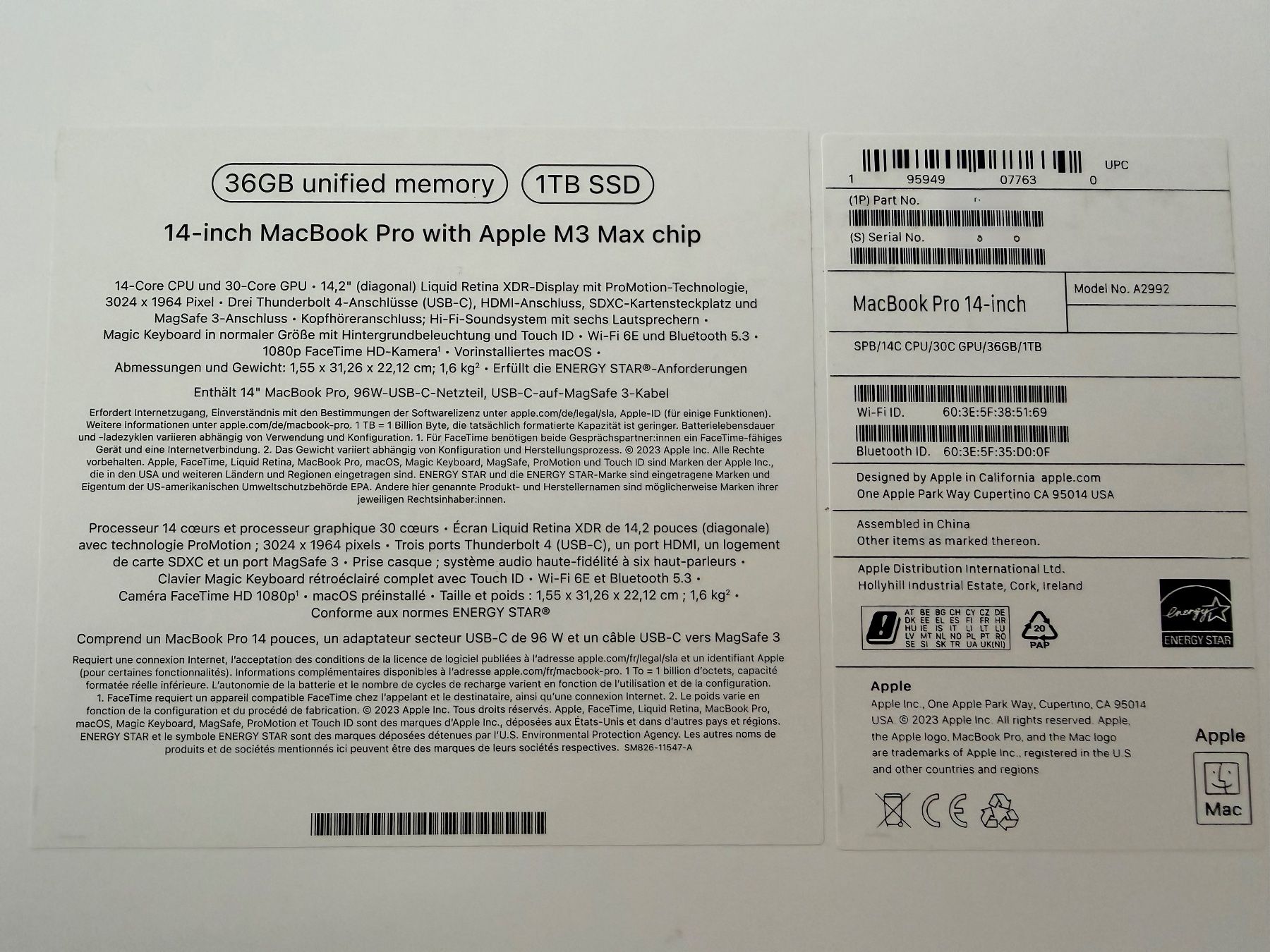 Apple Notebook: Apple MacBook Pro 14" MAX (M3) Space Schwarz – Usato da Wiesendangen venduto da Mib2000 9