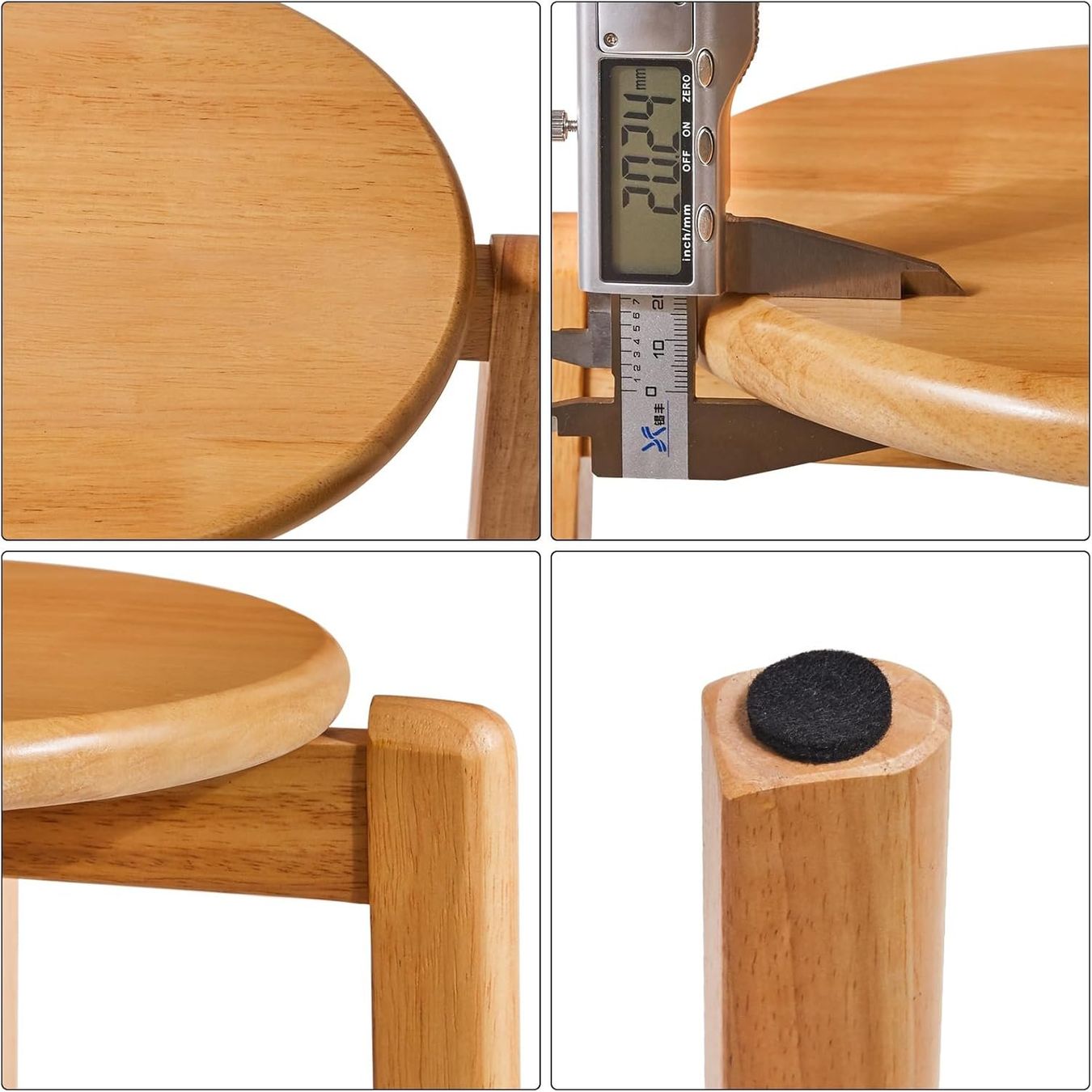 Sgabelli: 4  Holz Barhocker rund Sitzhocker stapelbar Esszimmerhocker – Nuovo e nell'imballaggio originale da Herisau venduto da Serenco 7