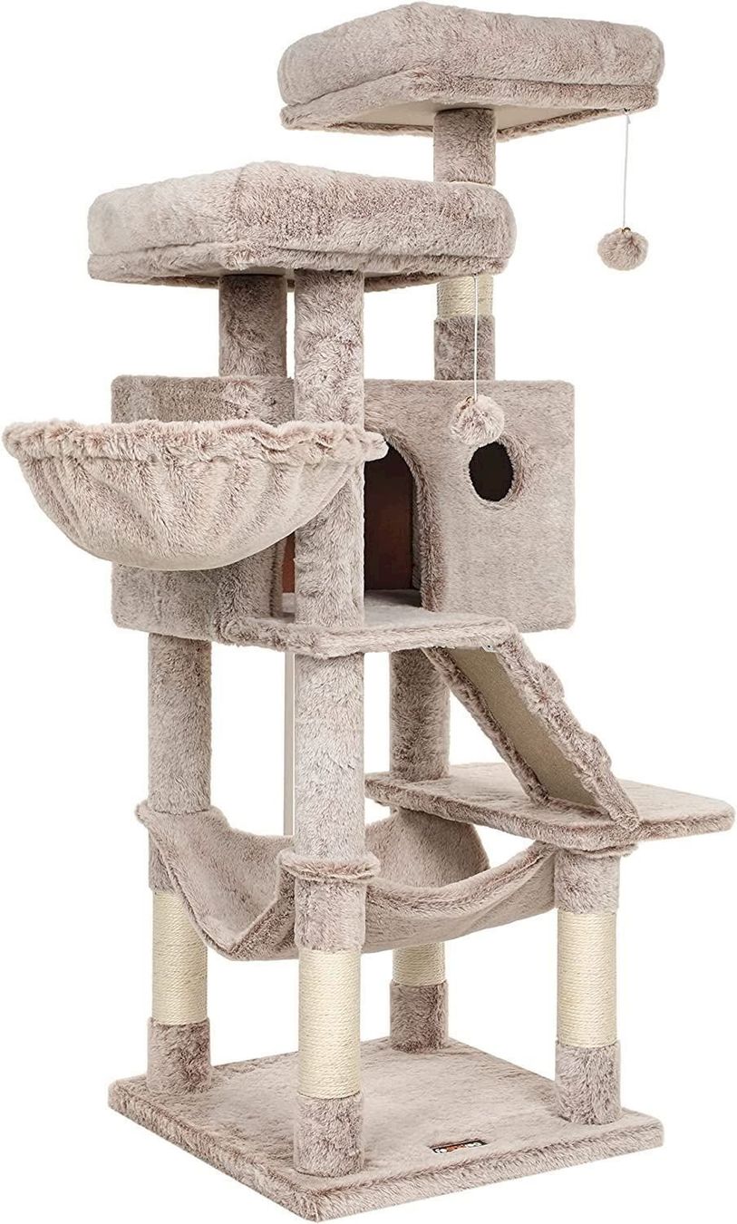Katzenbaum - Kratzbaum: FEANDREA Katzenbaum 135cm hellbraun – Neu und originalverpackt aus Bottighofen von zaap