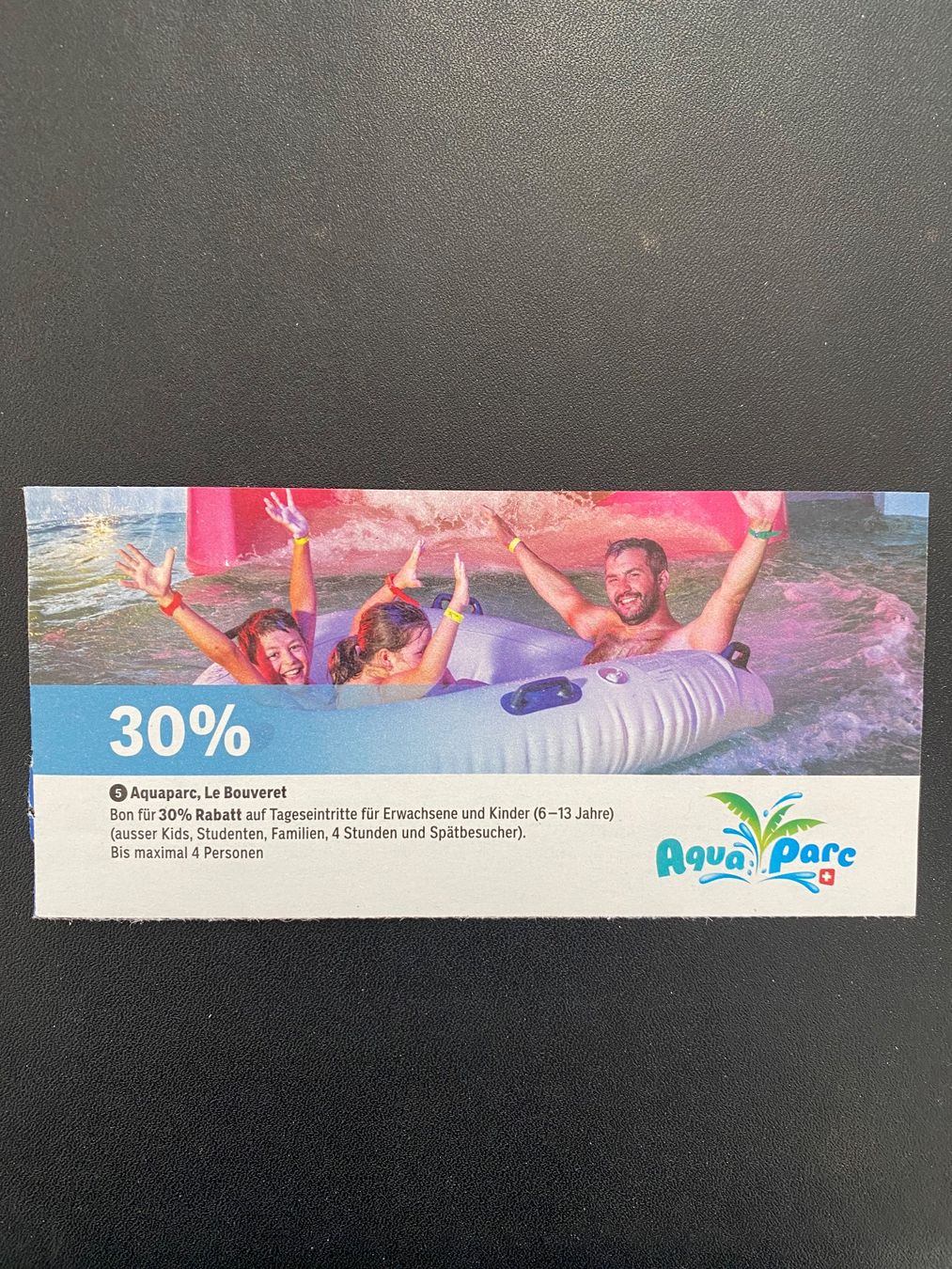 Gutscheine: Aquaparc, Le Bouveret / 30% Rabatt – Neu (gemäss Beschreibung) aus Uetliburg SG von GK2004