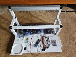 Hochwertiges Mining Rig inklusive Riser und Zubehör