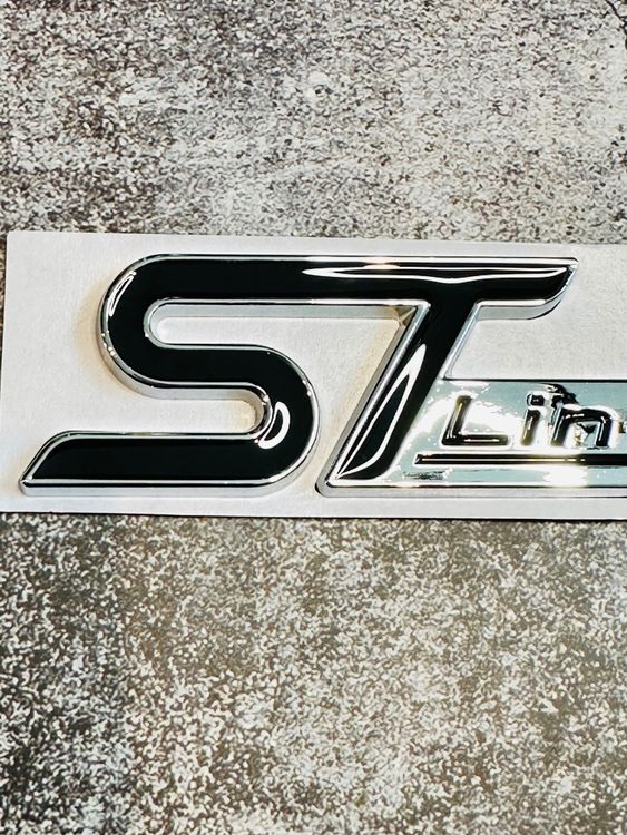 Ford St Line Emblem Schriftzug Logo Schwarz Chrom Aus Metall Kaufen Auf Ricardo