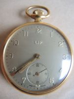 LIP Taschenuhr vergoldet Regie des Mines Sarre France 1949