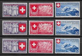 1939: CH Landesausstellung Zürich 3 Serie d-fr-it **