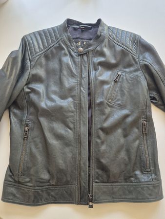 Belstaff Lederjacke dunkelgrün Grösse 52 neuwertig!