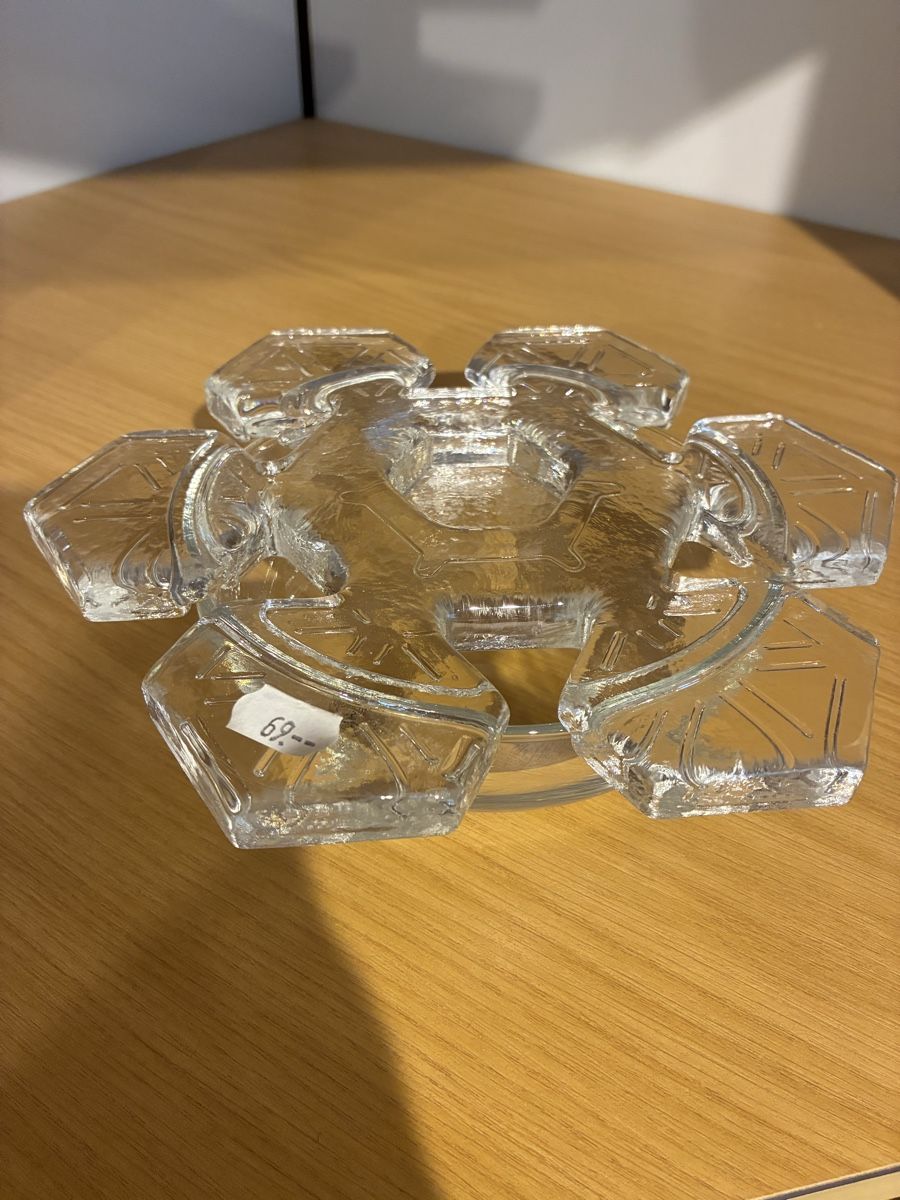 Glasi Hergiswil Ciotole: Vintage Glas Kerzenständer / Schale, Glasi Hergiswil! – Nuovo (secondo la descrizione) da Bettlach venduto da Brissoni 1