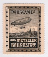 Flugspende METZELER, seltene Vignette mit schwarzem Rahmen