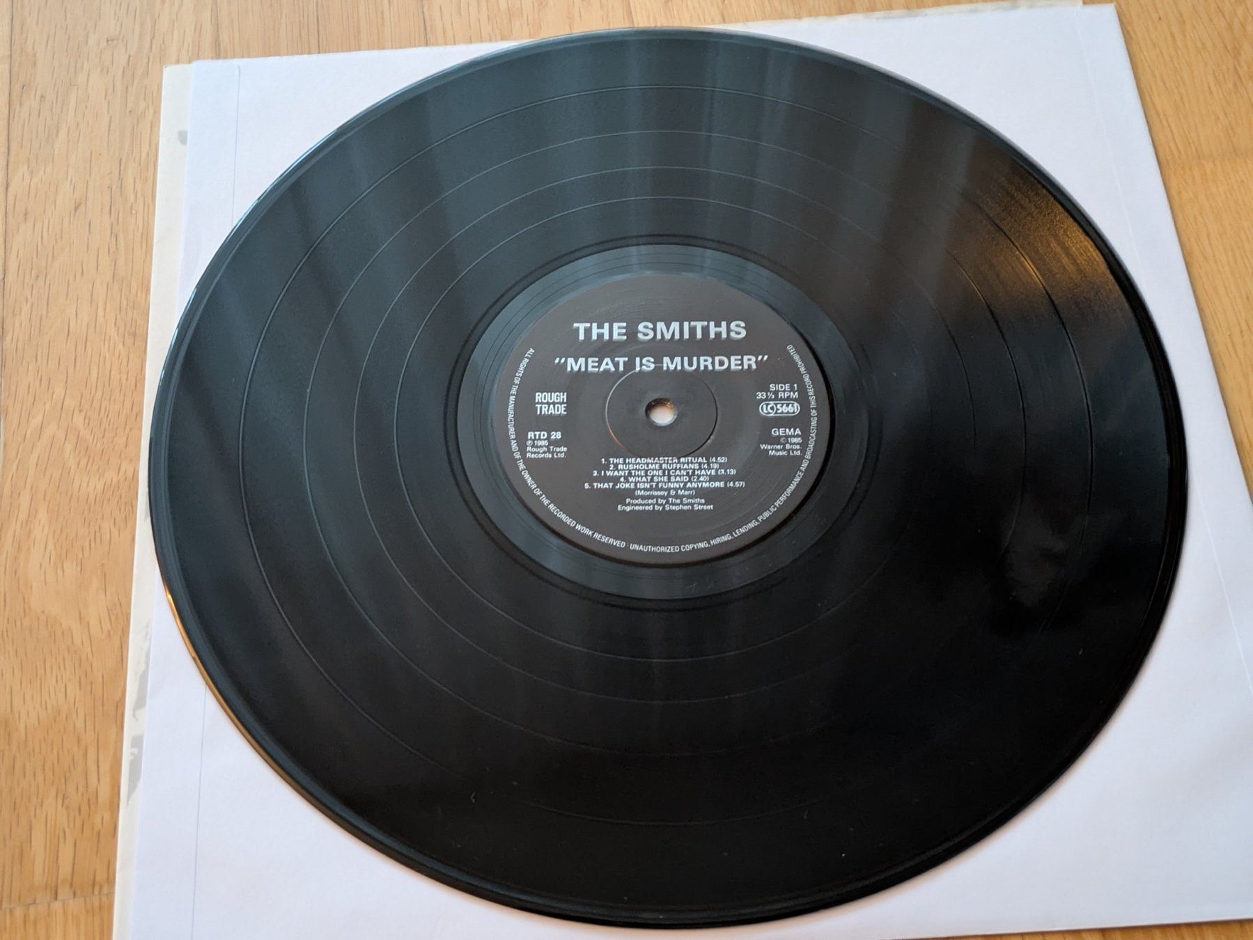 Schallplatten: The Smiths - Meat Is Murder, Vinyl LP – Gebraucht aus Dübendorf von PanzerGeneral 3