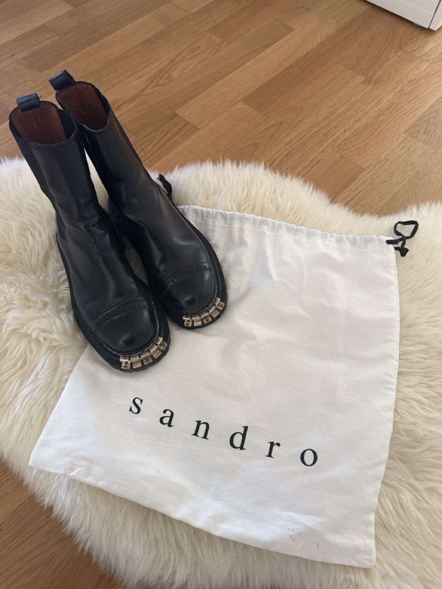 Sandro Scarpe da donna: Sandro Paris Lederstiefel, Schwarz, Gr. 37 – Usato da Uster venduto da CharlotteVN 1