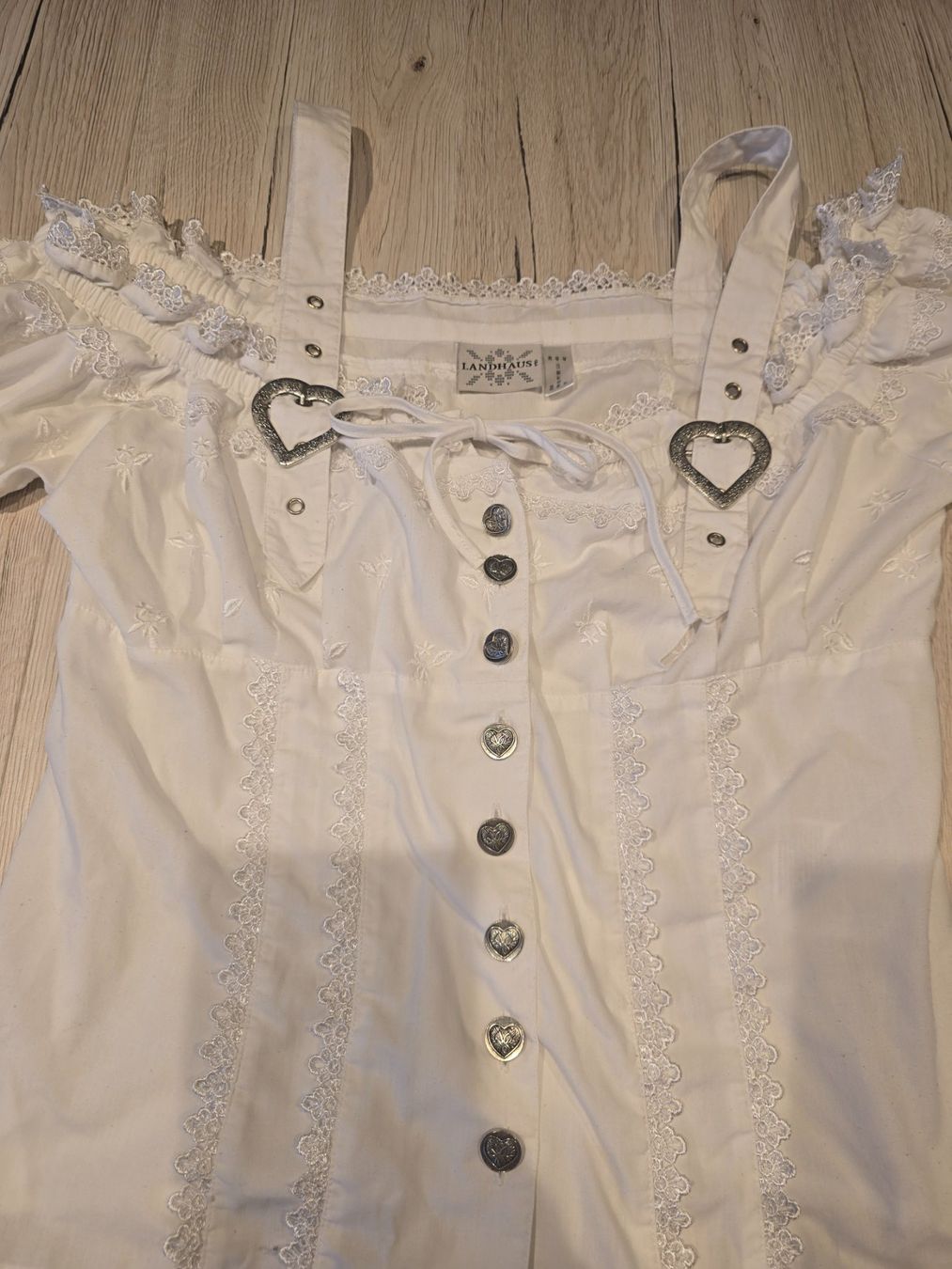 Camicette: Dirndlbluse, weiss, Grösse 38 – Usato da Flums venduto da kitty29 1