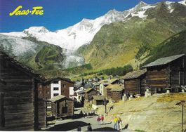 Saas-Fee Alphubel,Täschhorn,Dom und Lenzspitze VS