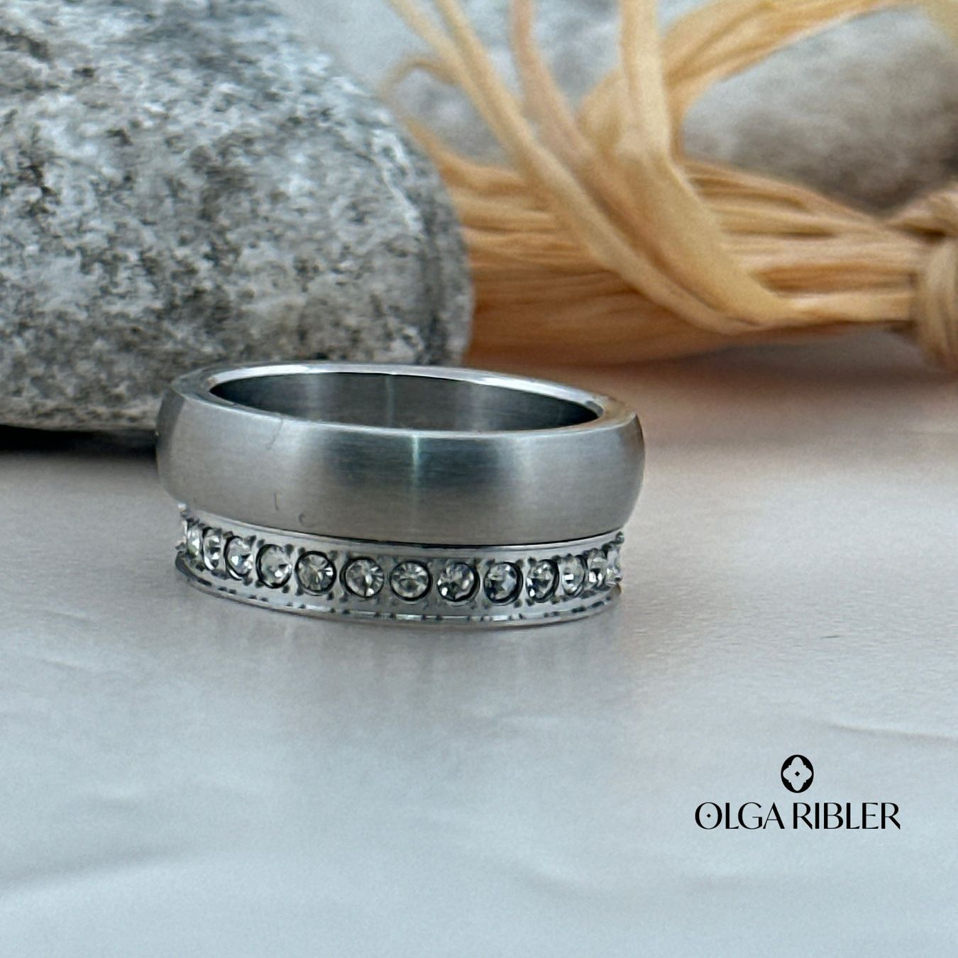 Olga Ribler Anelli: Edelstahl und Titan Ring Set 2 Ringe – Nuovo (secondo la descrizione) da Luzern venduto da byolgaribleroutlet 6