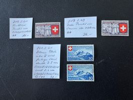 Landesausstellung 1939, 3 ABARTEN, postfrisch/gestempelt